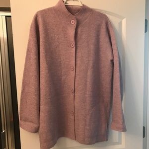 Wool Button Up Lightweight Coat - unlined - Xl
